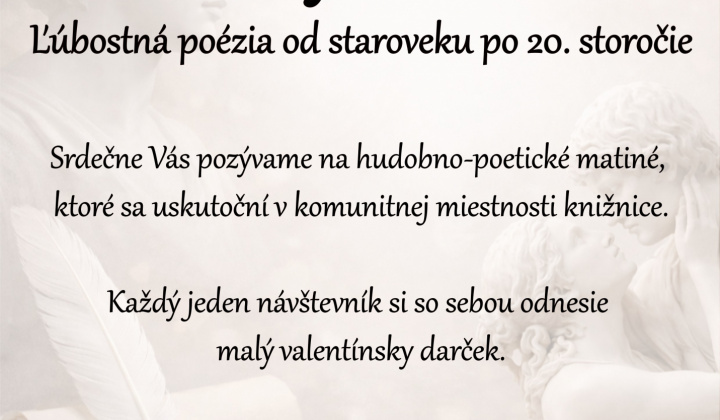 1. fotografia fotogalérie Aktuality / Pozvánka - Poetický Valentín  - foto