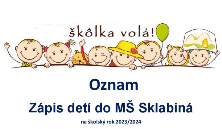 Zápis do MŠ  na školský rok 2023/2024