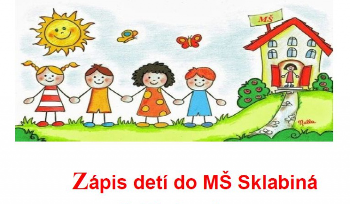 Zápis detí do MŠ Sklabiná na školský rok 2024/2025