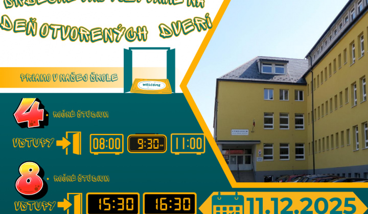Pozvánka na Deň otvorených dverí 