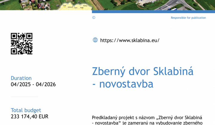 Zberný dvor - novostavba